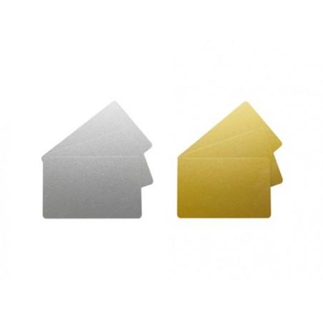 Cartes PVC métallisées